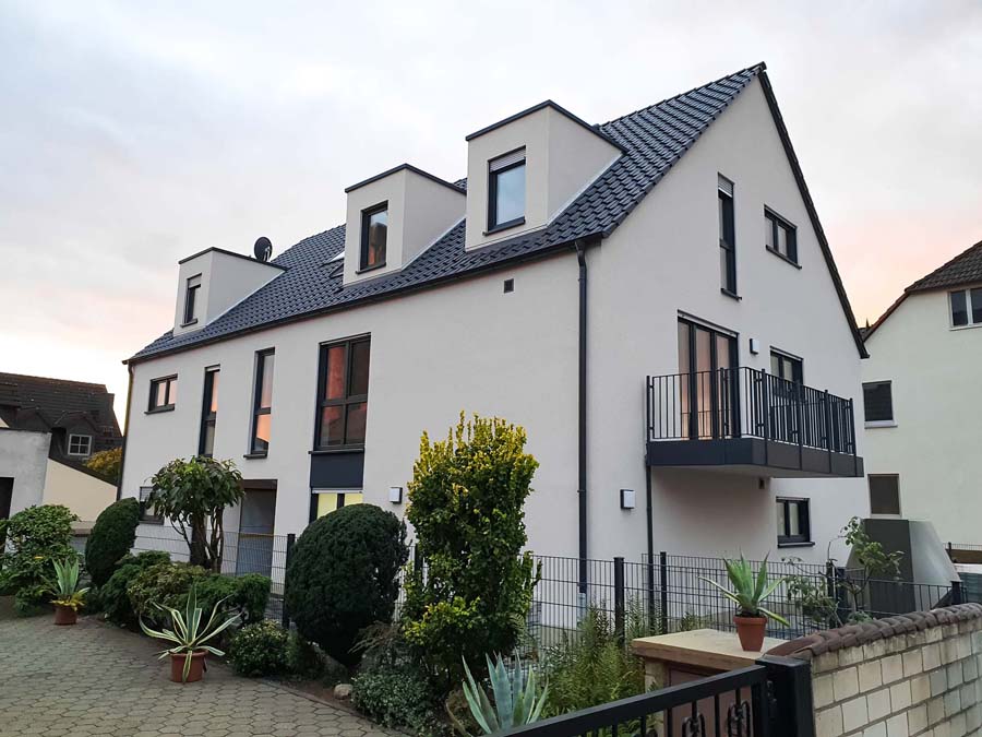 Gebäudefassade eines realisierten Architekturentwurfs